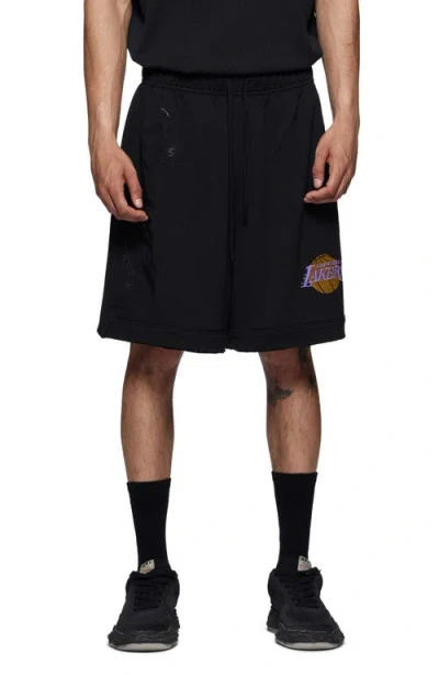 Purple Brand La Lakers Mesh Shorts In Black
