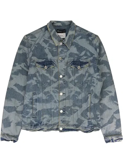 Purple Brand Laser-wrinkled "blue" Denim Jacket