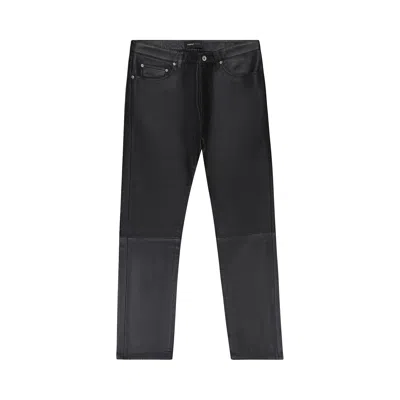 Pre-owned Purple Brand Leather Relaxed Fit Pant 'black'