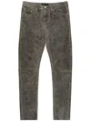 Purple Brand Leather Trousers In Black