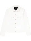 Purple Brand Monogram Jacquard Trucker Jacket In White
