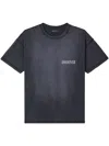 Purple Brand Textured Inside Out Cotton Graphic T-shirt In Black