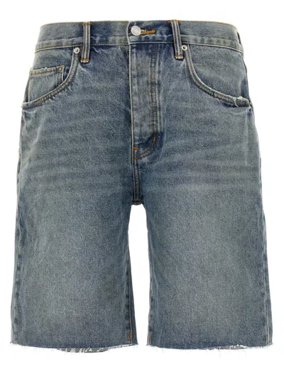 Purple Brand Light Blue P059 Cast Iron Bermuda Shorts