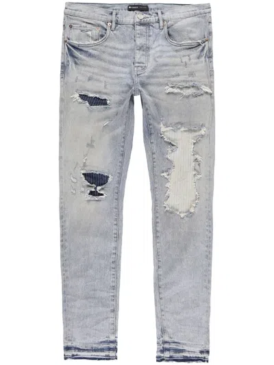Purple Brand Slim-fit-jeans Im Distressed-look In Grau
