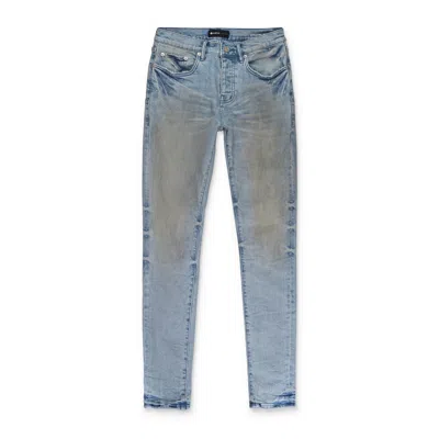 Purple Brand Light Plain Vintage Heavy Dirty Indigo Skinny Jeans In Blue