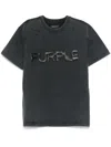 Purple Brand Liquid Wordmark T-shirt In Black
