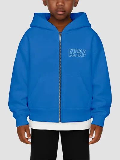 Purple Brand Little Boy's & Boy's Fleece Zip Hoodie In Blue