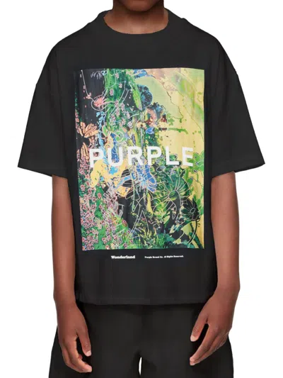 Purple Brand Little Boy's & Boy's Logo Graphic T-shirt In Black