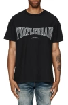 Purple Brand Logo Cotton Graphic T-shirt In Black