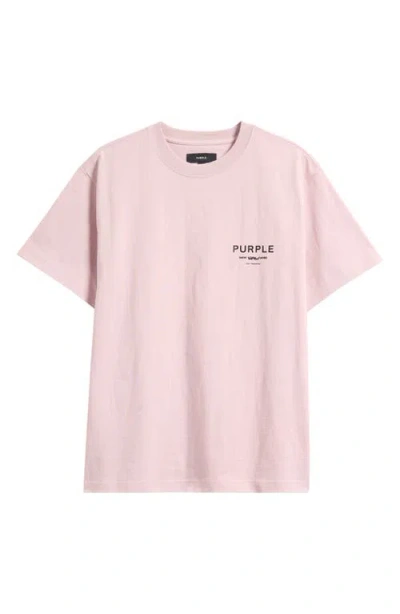 Purple Brand Logo Cotton Graphic T-shirt In Pink
