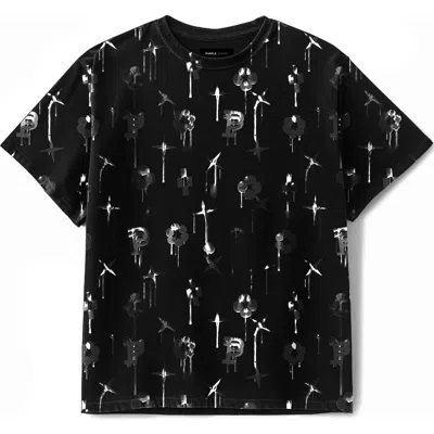 Purple Brand Logo Drip Graphic T-shirt In Multi