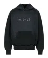 Purple Brand Logo-embellishment Hoodie In Black