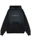 Purple Brand Logo-embellishment Hoodie In Black