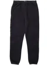 Purple Brand Logo-embroidered Cotton Track Pants In Black