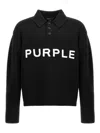 Purple Brand Wool Sweater With Frontal Logo Embroidery