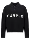 Purple Brand Wool Sweater With Frontal Logo Embroidery