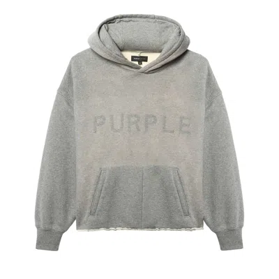 Pre-owned Purple Brand Logo Hoodie 'heather' | Grey | Men's Size Xs In Gray