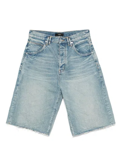 Purple Brand Logo-patch Denim Shorts