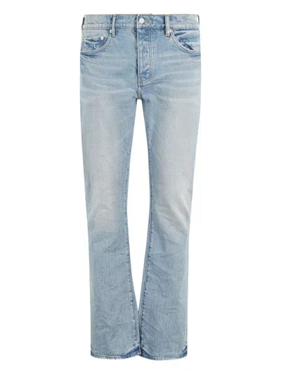 Purple Brand Indigo Flared Jeans With Classic Five-pocket Design In Burgundy