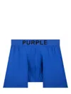 Purple Brand Logo-waistband Cotton Boxers In Blue