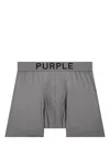 Purple Brand Logo-print Cotton Boxers In Grey