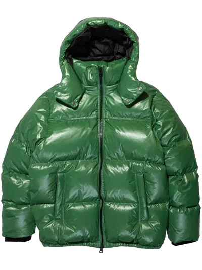 Purple Brand Logo-print Hooded Jacket In Green