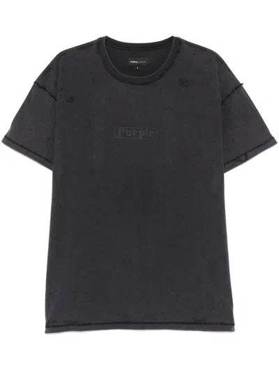 Purple Brand Logo-print T-shirt In Grey