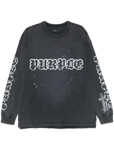 Purple Brand Logo-print T-shirt In Black