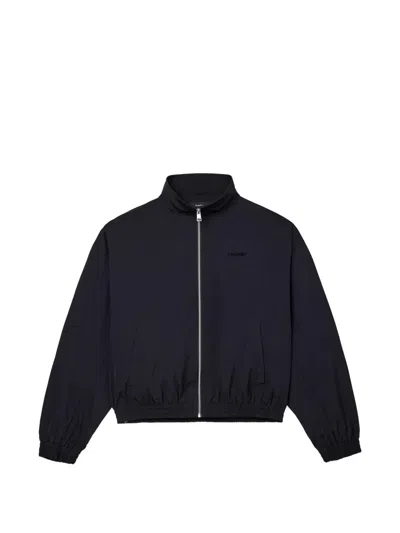 Purple Brand Logo-embroidered Zip-up Jacket In White