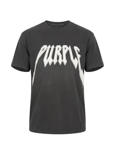 Purple Brand Logo-print T-shirt In Black