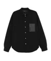 Purple Brand Logo-print Shirt Jacket In Black
