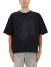 Purple Brand Graphic Relaxed Fit T-shirt With Short Sleeves In Black
