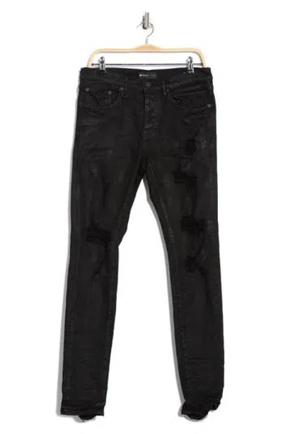 Purple Brand Low Rise Coated Skinny Jeans