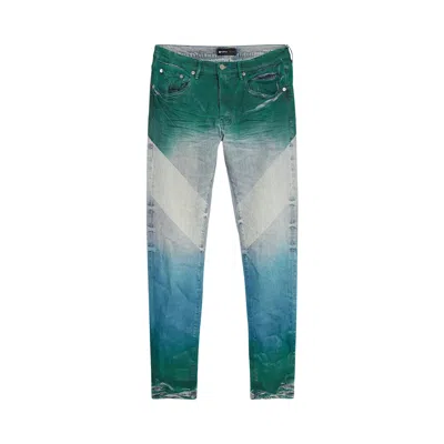 Pre-owned Purple Brand Low Rise Skinny Coated Diagonal Jean 'light Indigo/multicolor' In Blue