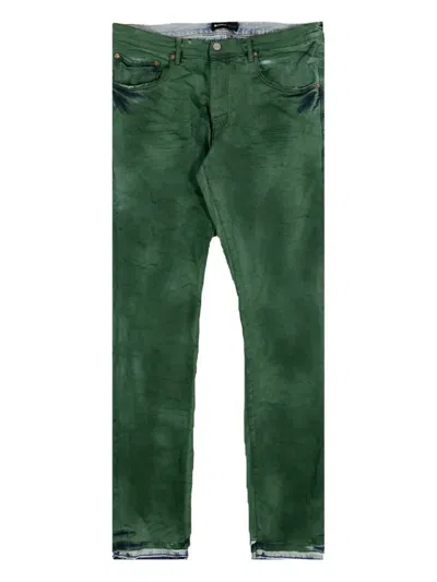 Purple Brand Low-rise Skinny Jeans In Green