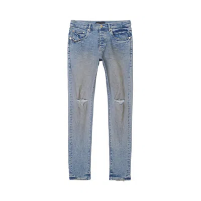 Pre-owned Purple Brand Low Rise Skinny Jeans 'vintage Indigo/faded Grey Overdye' In Blue
