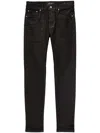Purple Brand Low-rise Slim-cut Jeans In Schwarz