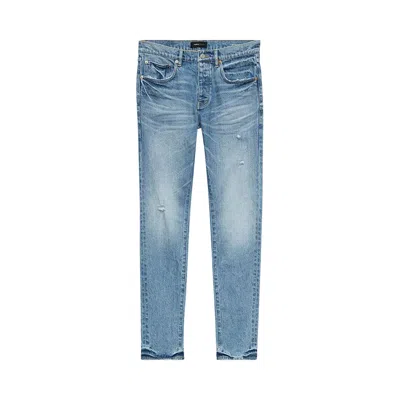 Pre-owned Purple Brand Low Rise Slim Jeans 'light Indigo Vintage Abrasions' | Blue | Men's Size 38