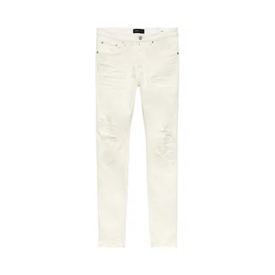 Pre-owned Purple Brand Low Rise Slim Jeans 'white Light Destroy' | Blue | Men's Size 30