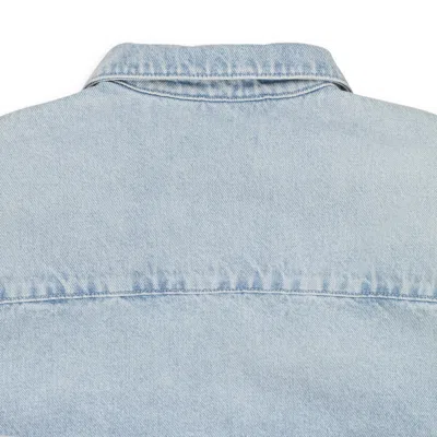 Purple Brand Ls Snap Shirt Jacket Indigo Denim Jackets In Blue