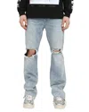 Purple Brand Lucca Fade Bootcut Distressed Jeans In Light Indigo In Blue