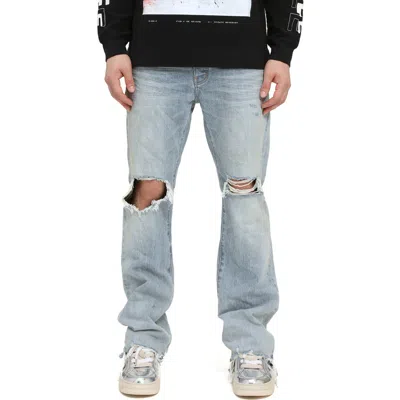 PURPLE BRAND PURPLE BRAND LUCCA RIPPED KNEE FADE BOOTCUT JEANS