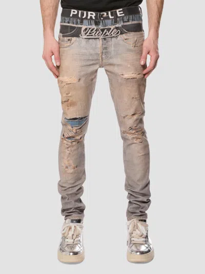 Purple Brand Men's Boxer Trompe L'oeil Skinny Jeans In All Over Print