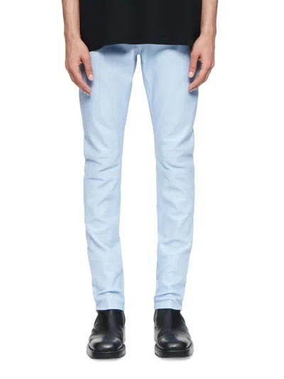 Purple Brand Men's D-stretch Leather Skinny Pants In Blue