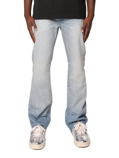 Purple Brand Men's Embellished Washed-denim Bootcut Jeans In Blue