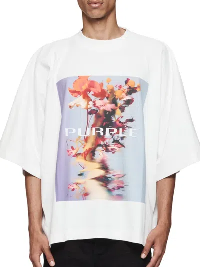 Purple Brand Oversize Graphic T-shirt In White