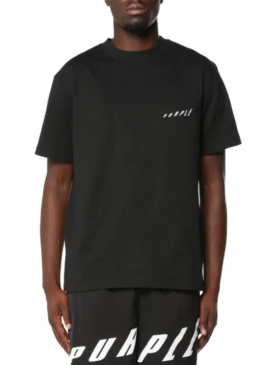 Purple Brand Heavyweight Jersey Graphic T-shirt In Black