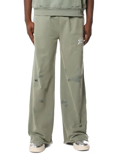 Purple Brand Slugger Distressed Logo-print Track Pants In Multi