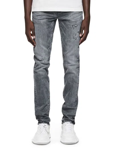 Purple Brand Men's P001 Distressed Stretch Skinny Jeans In Grey