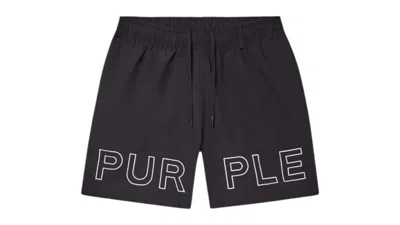 Pre-owned Purple Brand Men's  All Round Logo Shorts In Black